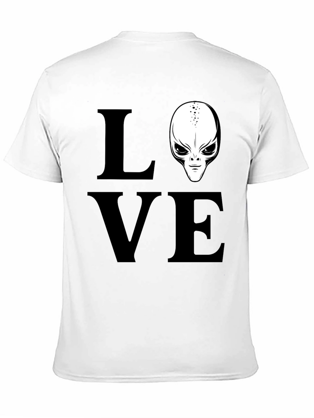 Love Alien Black T-Shirt Sci-Fi Design