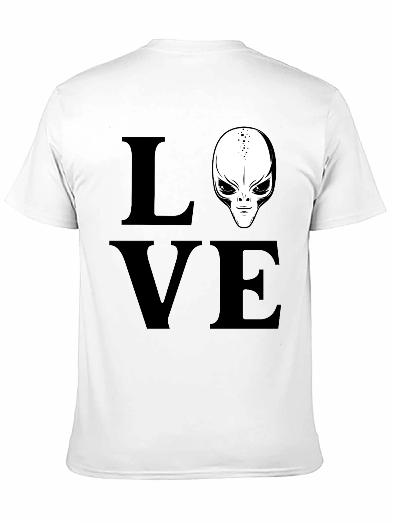 Love Alien Black T-Shirt Sci-Fi Design