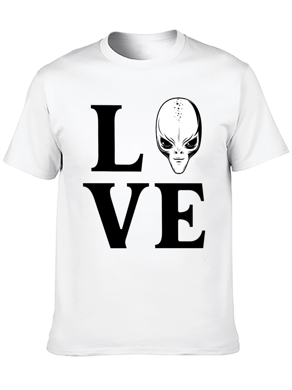 Love Alien Black T-Shirt Sci-Fi Design