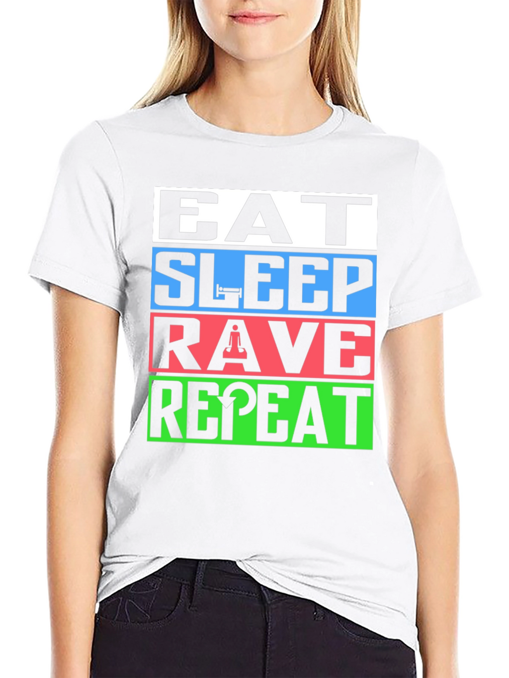 Eat Sleep Rave Repeat T-Shirt - EDM Party Tee