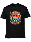 Peace & Pride Rainbow Graphic T-Shirt