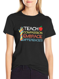Teach Compassion Embrace Differences Black T-Shirt
