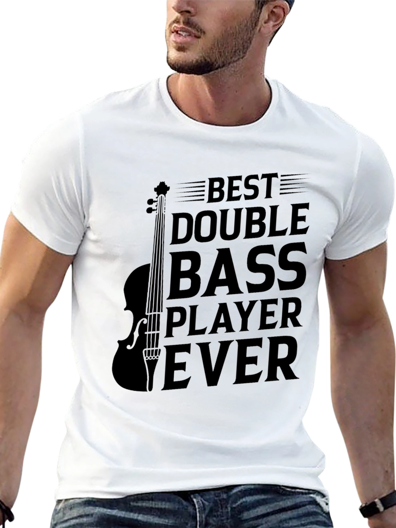Best Double Bass Player Ever Black T-Shirt