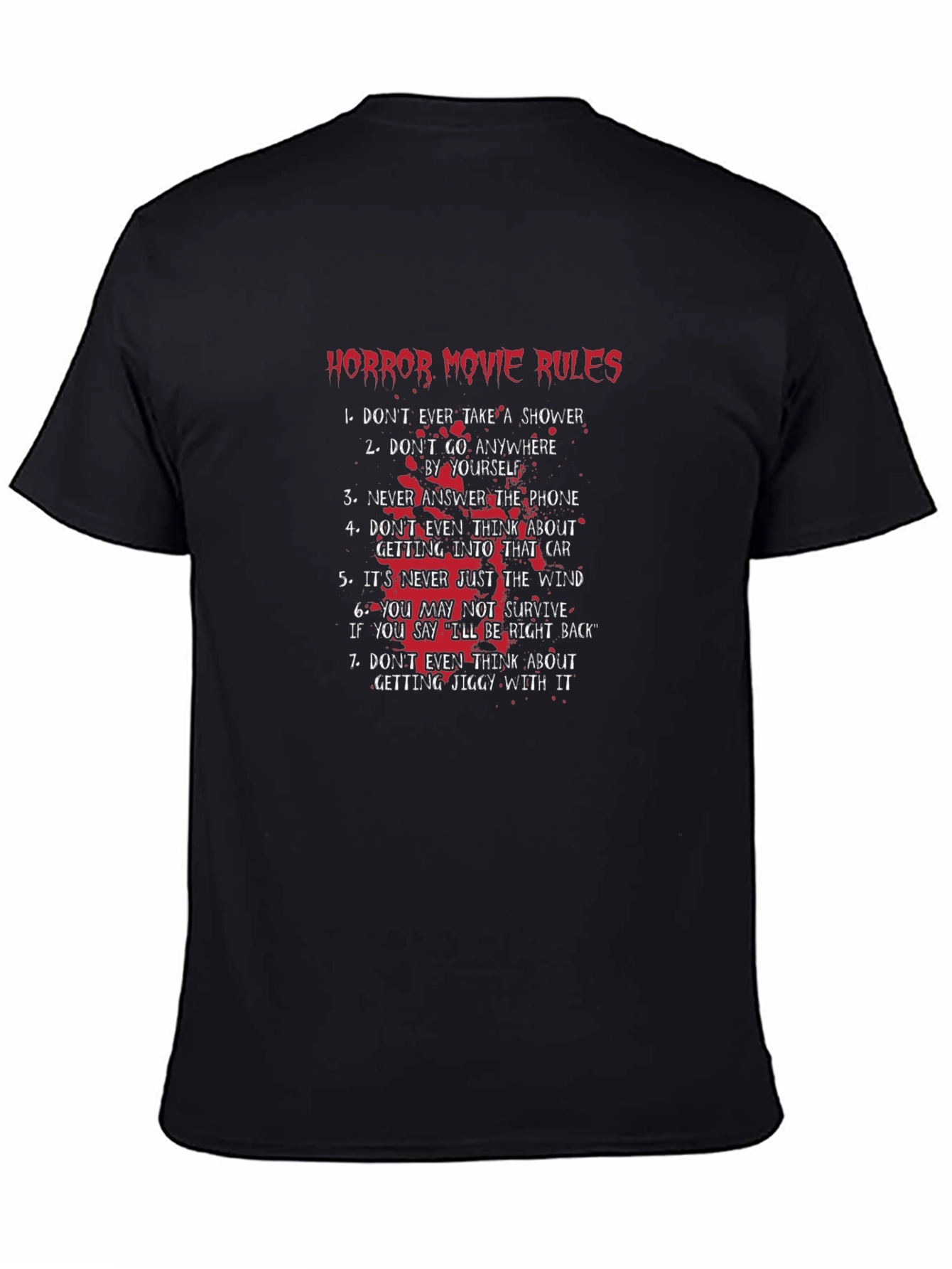 Horror Movie Rules T-Shirt - Funny Halloween Tee
