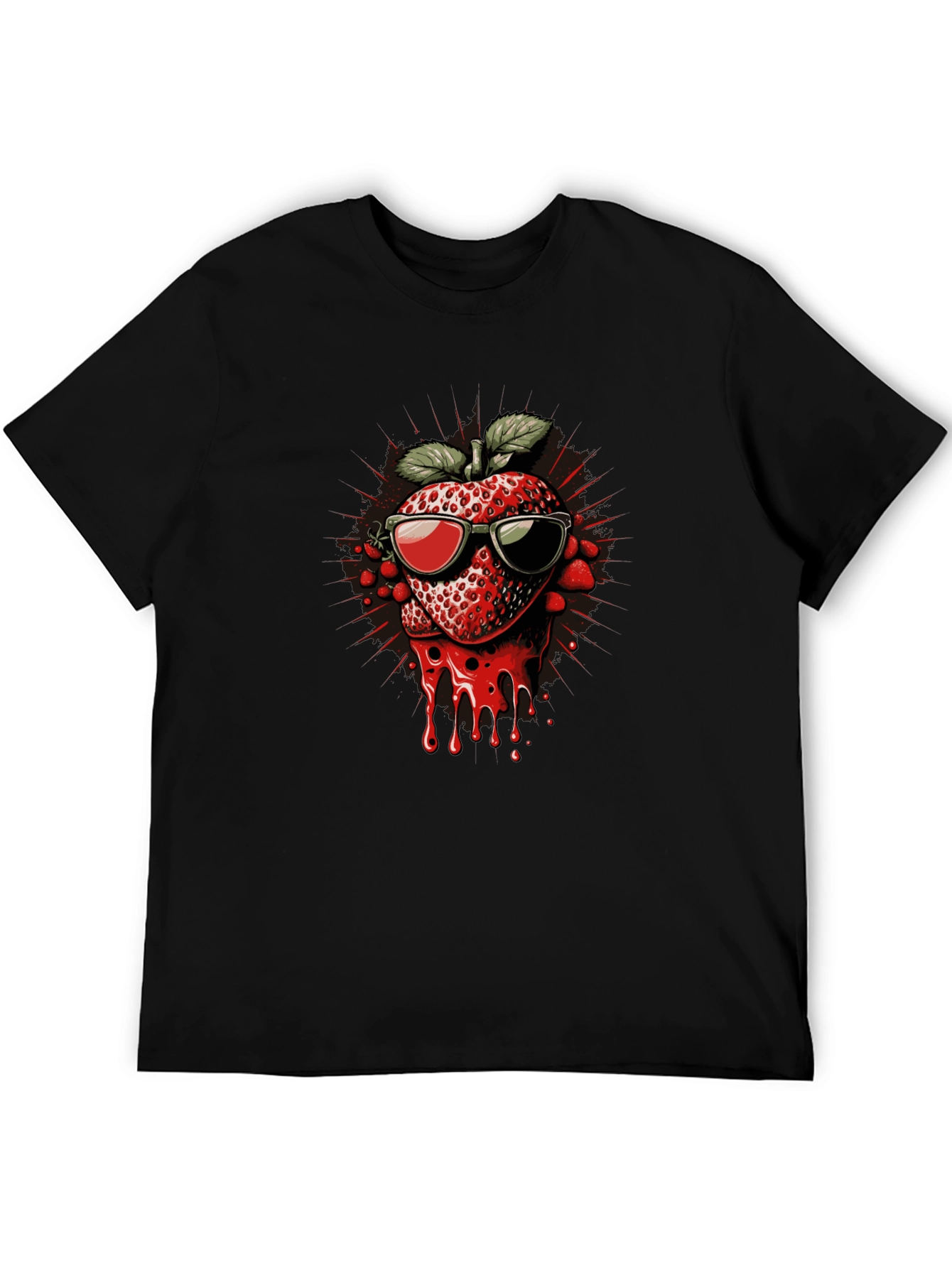Strawberry Drip Graphic Tee - Cool Summer Style