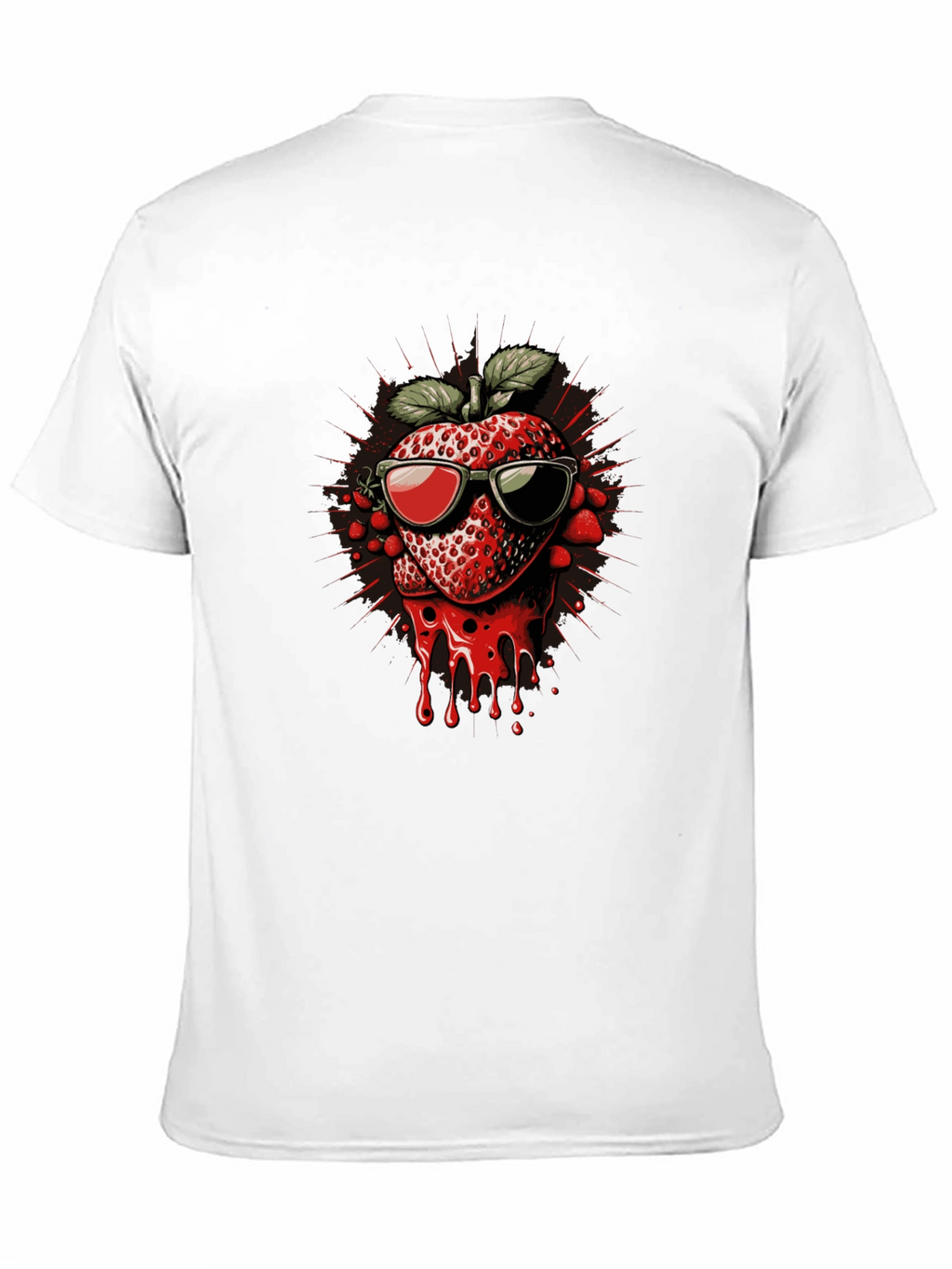 Strawberry Drip Graphic Tee - Cool Summer Style