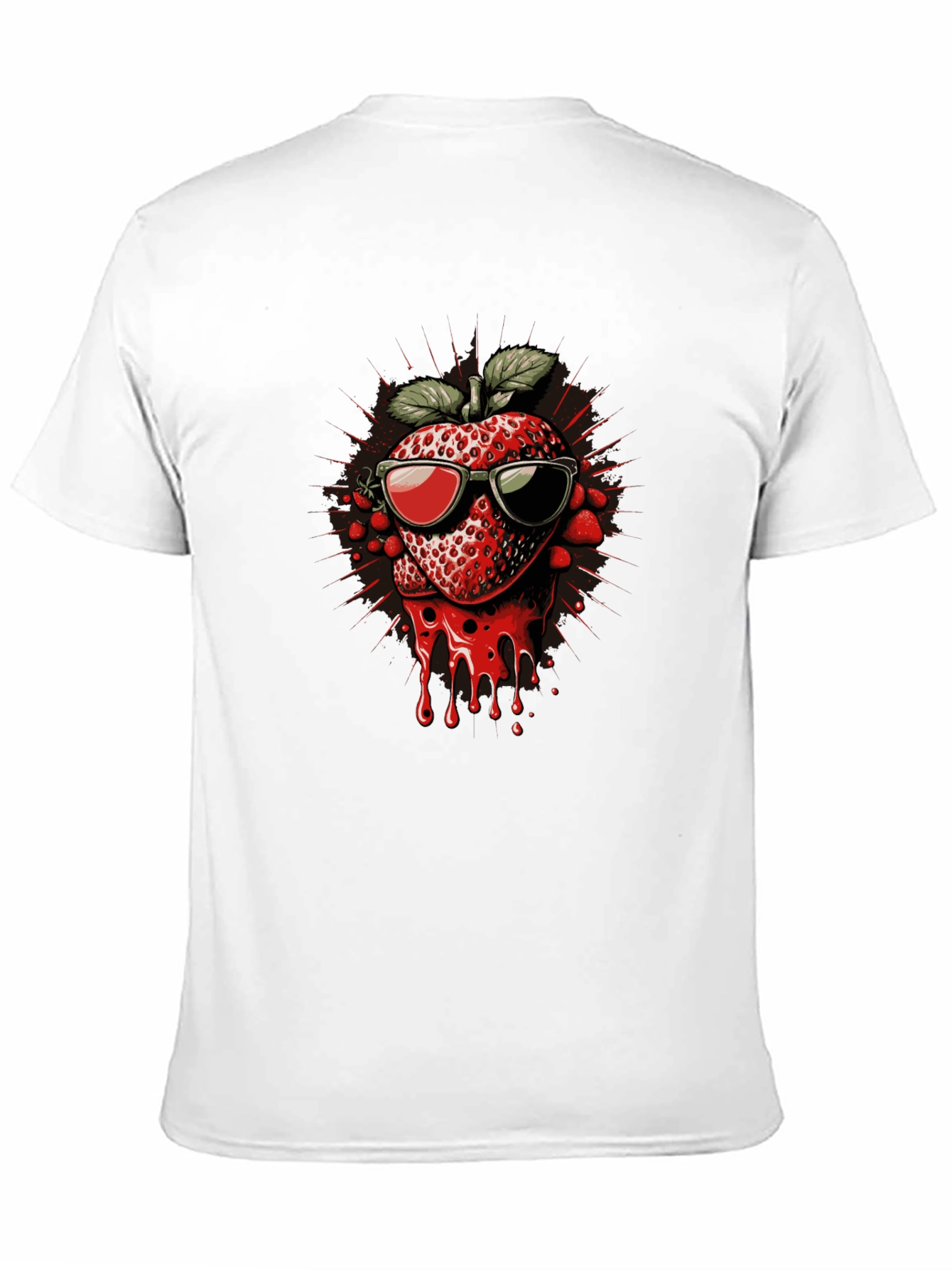 Strawberry Drip Graphic Tee - Cool Summer Style