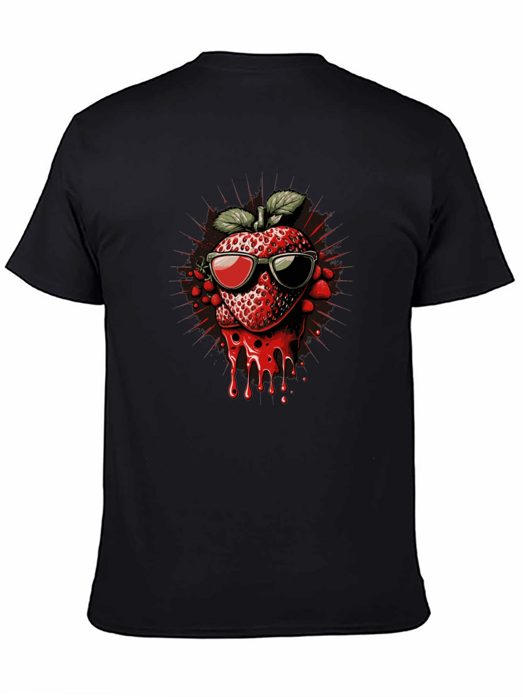 Strawberry Drip Graphic Tee - Cool Summer Style