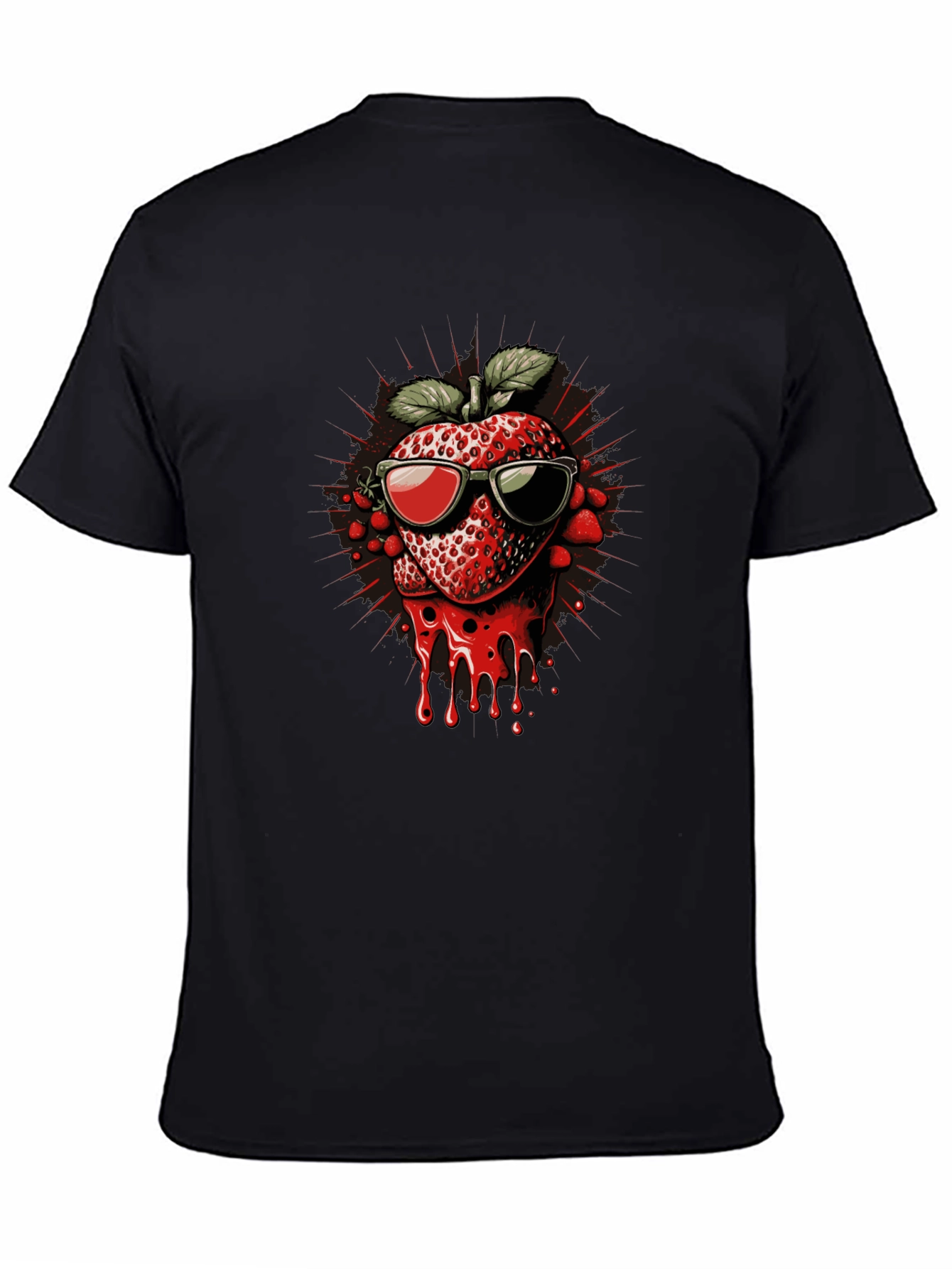 Strawberry Drip Graphic Tee - Cool Summer Style
