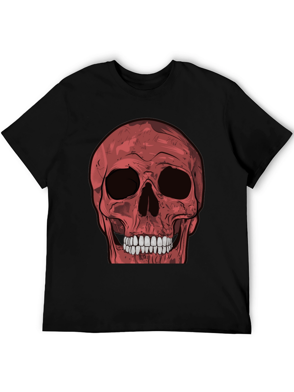 Red Skull Graphic Tee - Mens Black T-Shirt