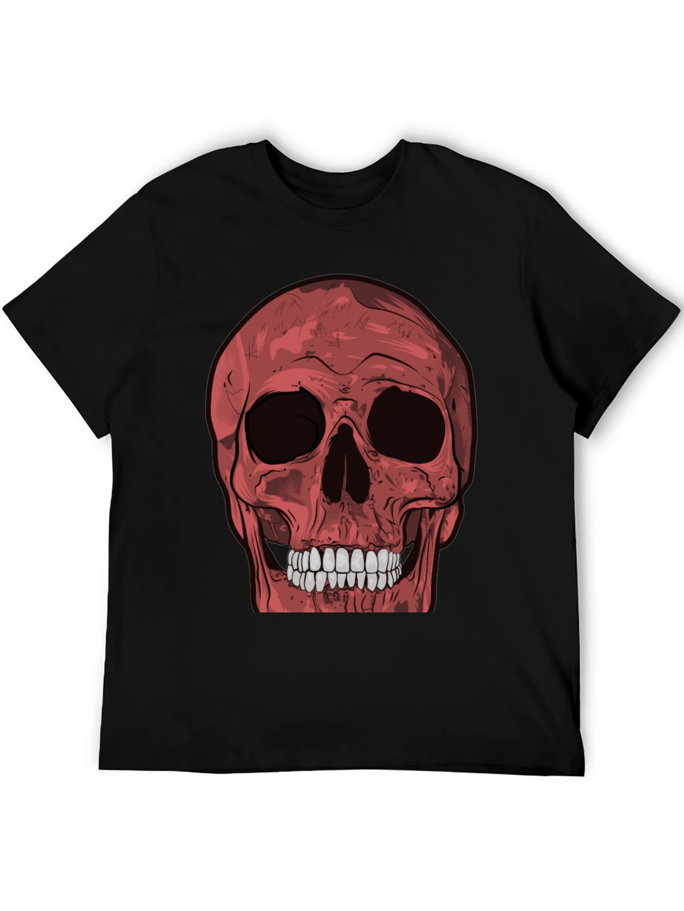 Red Skull Graphic Tee - Mens Black T-Shirt