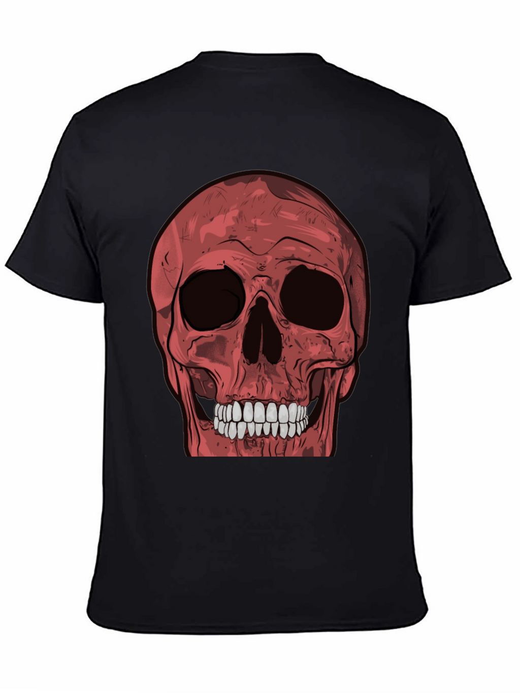 Red Skull Graphic Tee - Mens Black T-Shirt