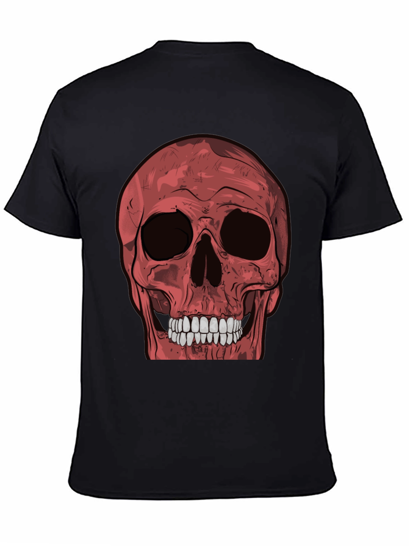 Red Skull Graphic Tee - Mens Black T-Shirt