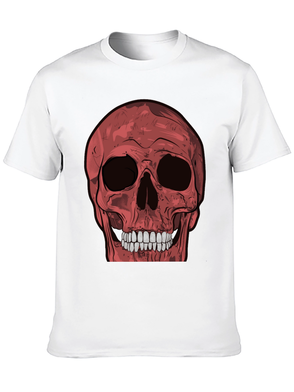 Red Skull Graphic Tee - Mens Black T-Shirt