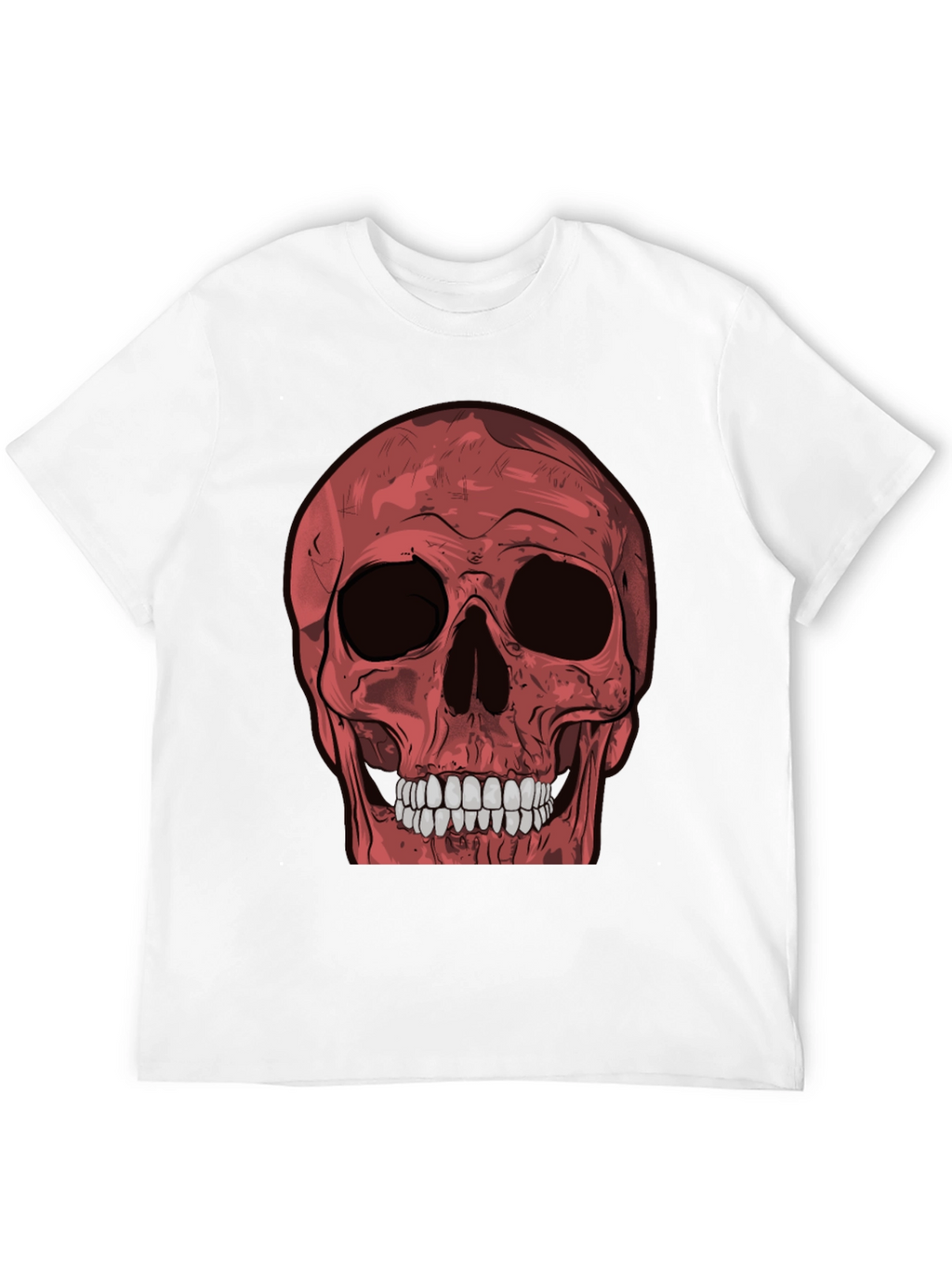 Red Skull Graphic Tee - Mens Black T-Shirt