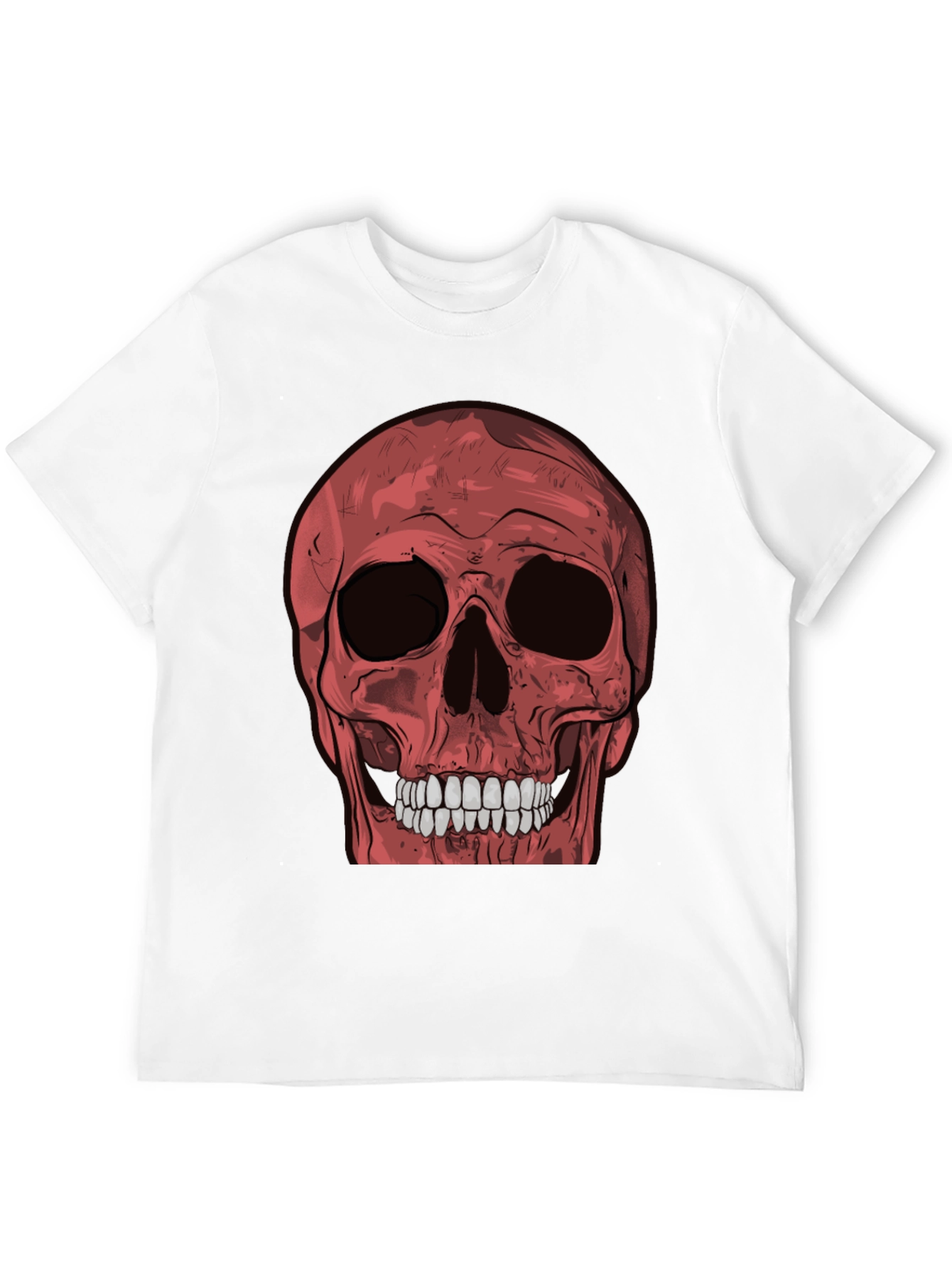 Red Skull Graphic Tee - Mens Black T-Shirt