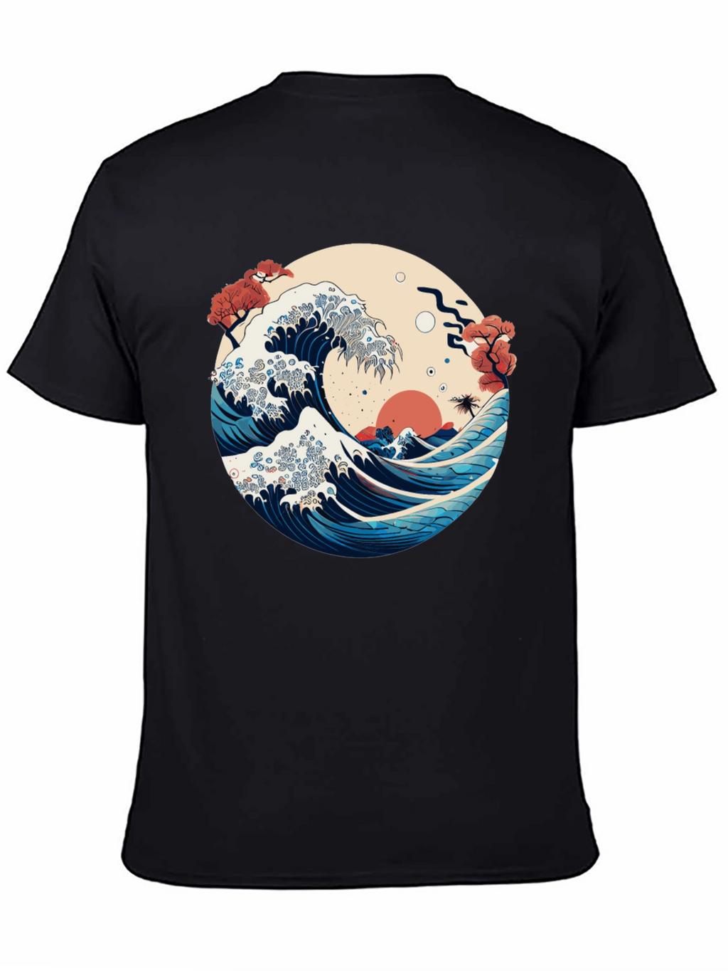 Great Wave Graphic Tee - Japanese Art Style
