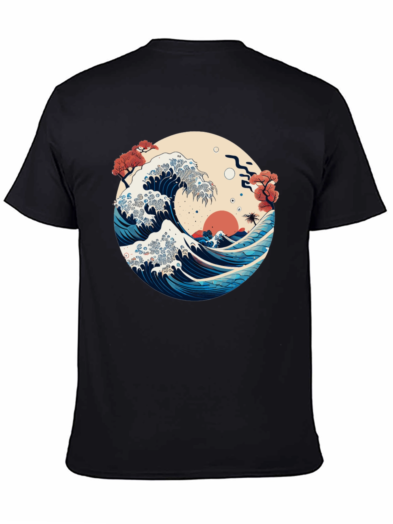 Great Wave Graphic Tee - Japanese Art Style