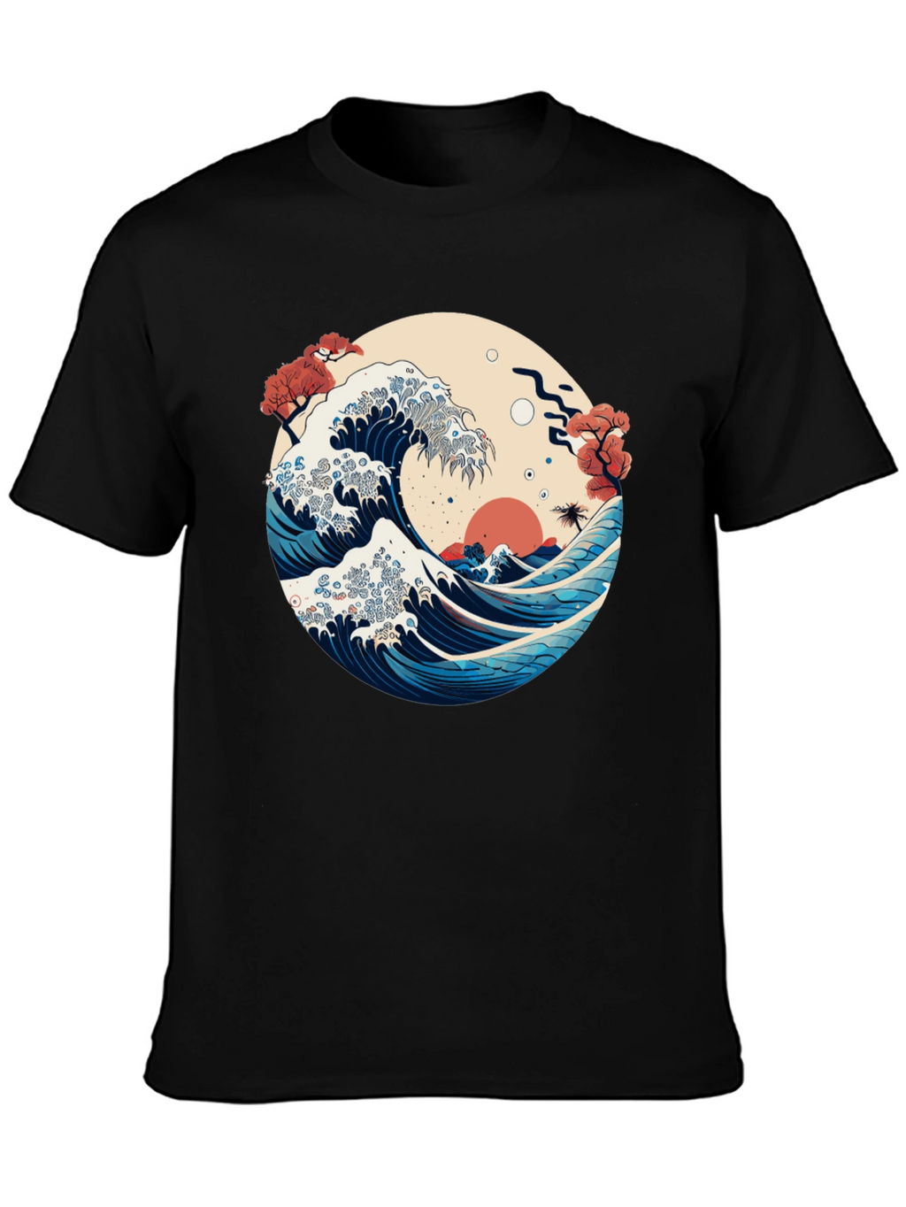 Great Wave Graphic Tee - Japanese Art Style
