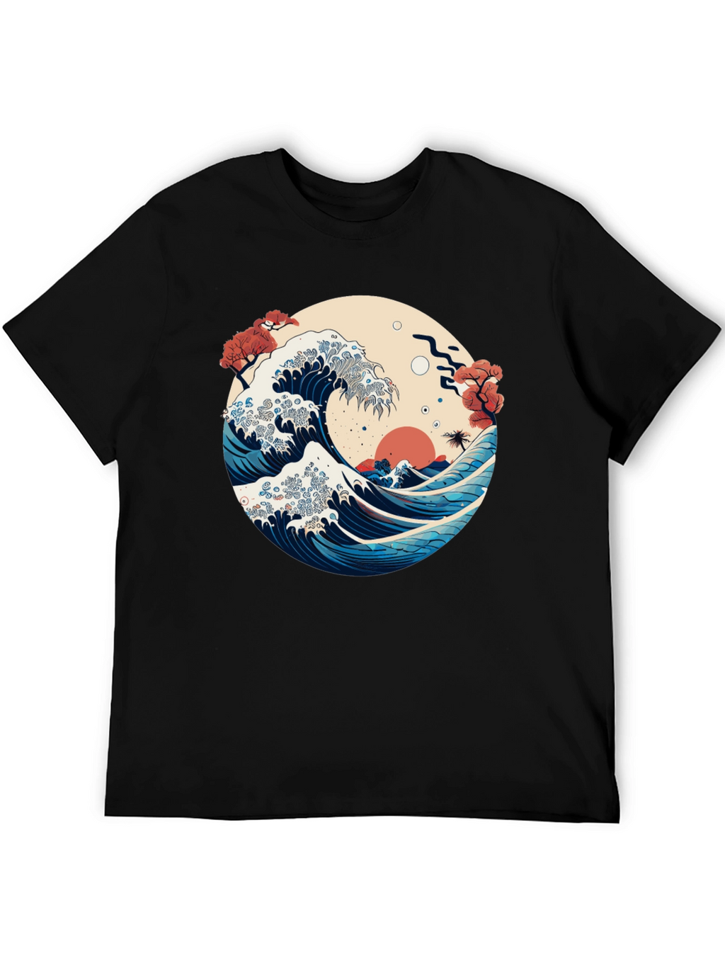 Great Wave Graphic Tee - Japanese Art Style