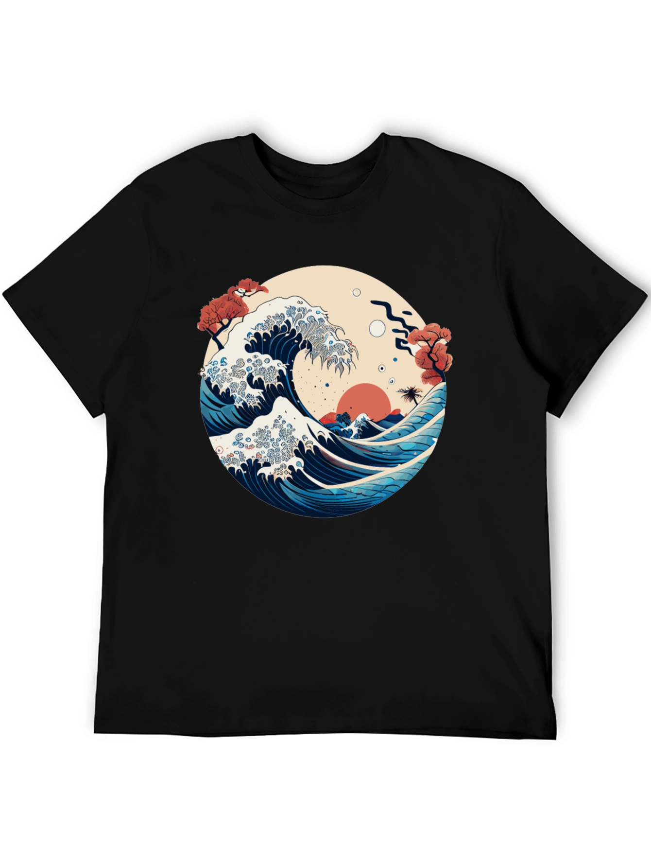 Great Wave Graphic Tee - Japanese Art Style