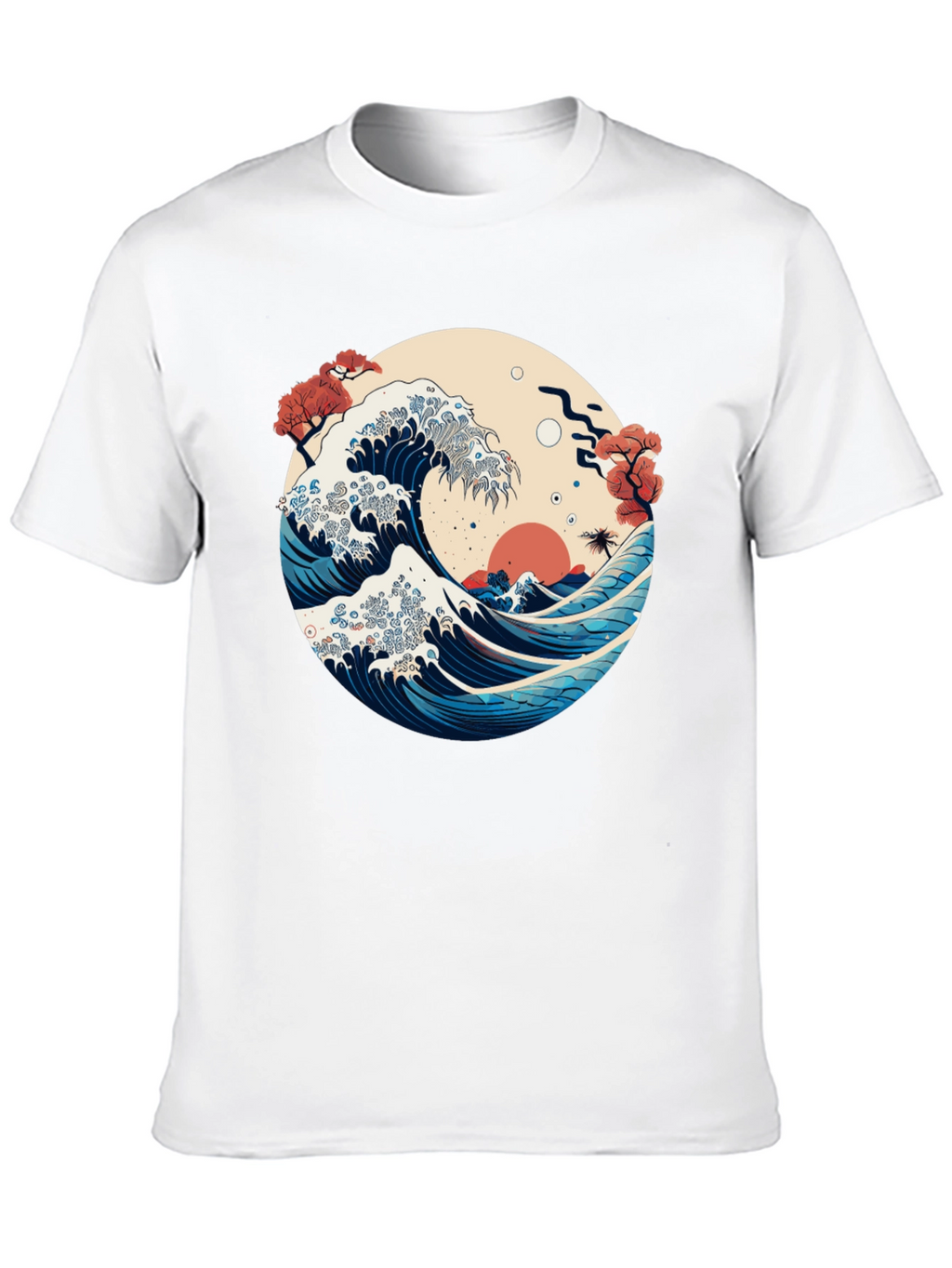 Great Wave Graphic Tee - Japanese Art Style