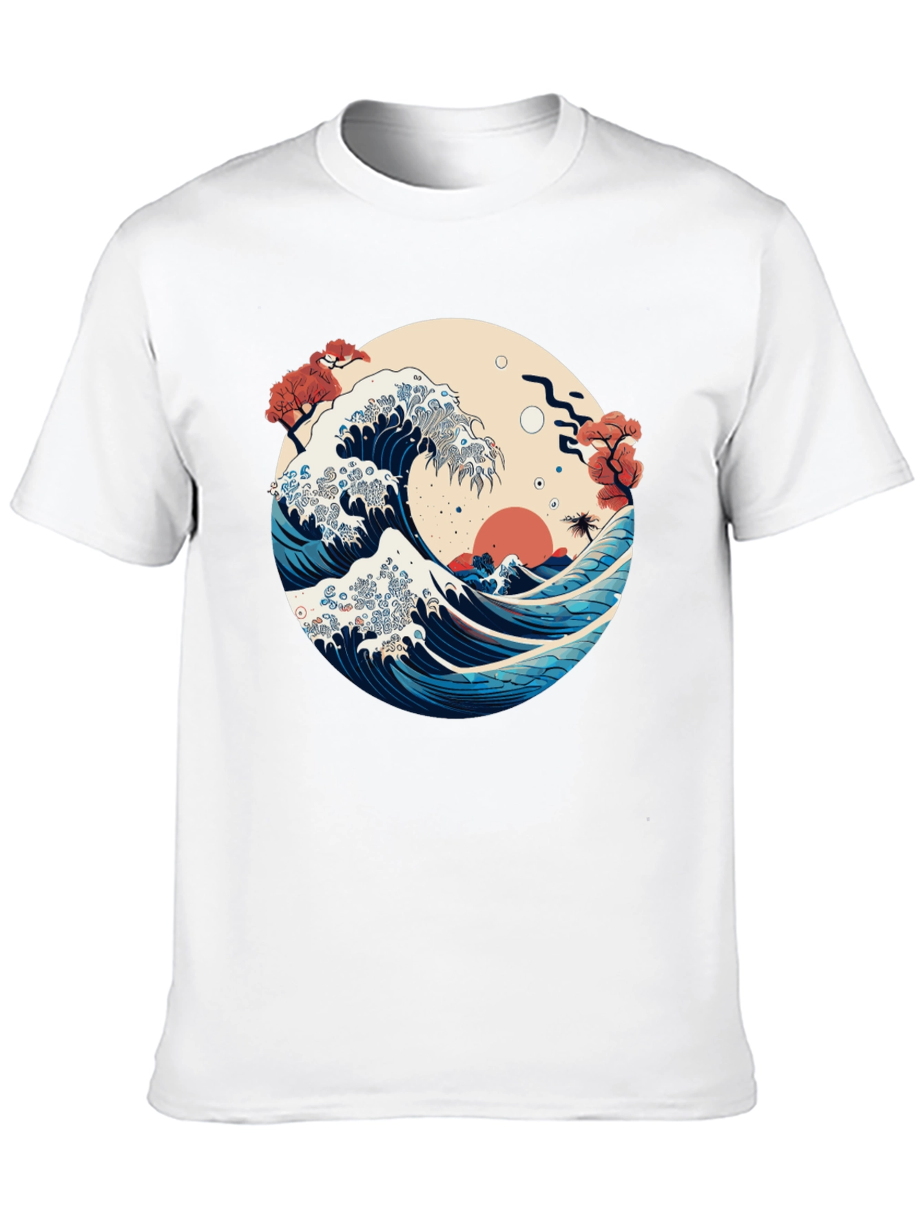 Great Wave Graphic Tee - Japanese Art Style