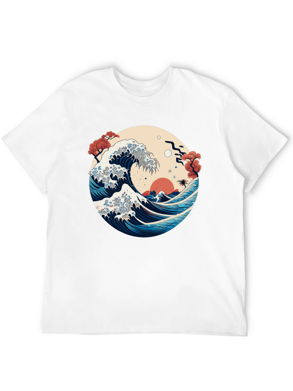 Great Wave Graphic Tee - Japanese Art Style