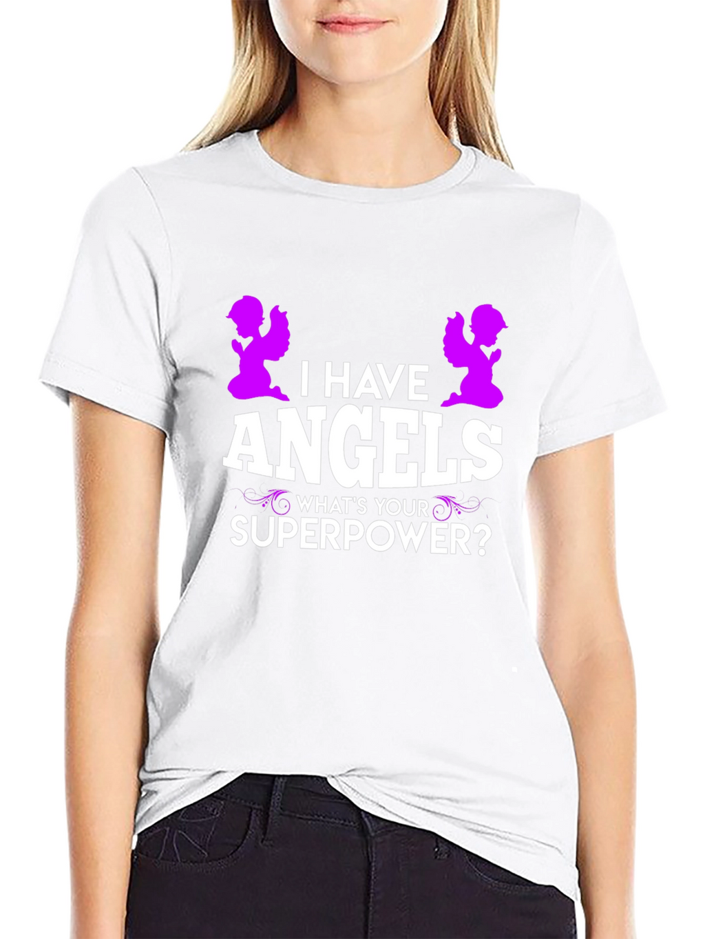 I Have Angels Superpower Graphic T-Shirt