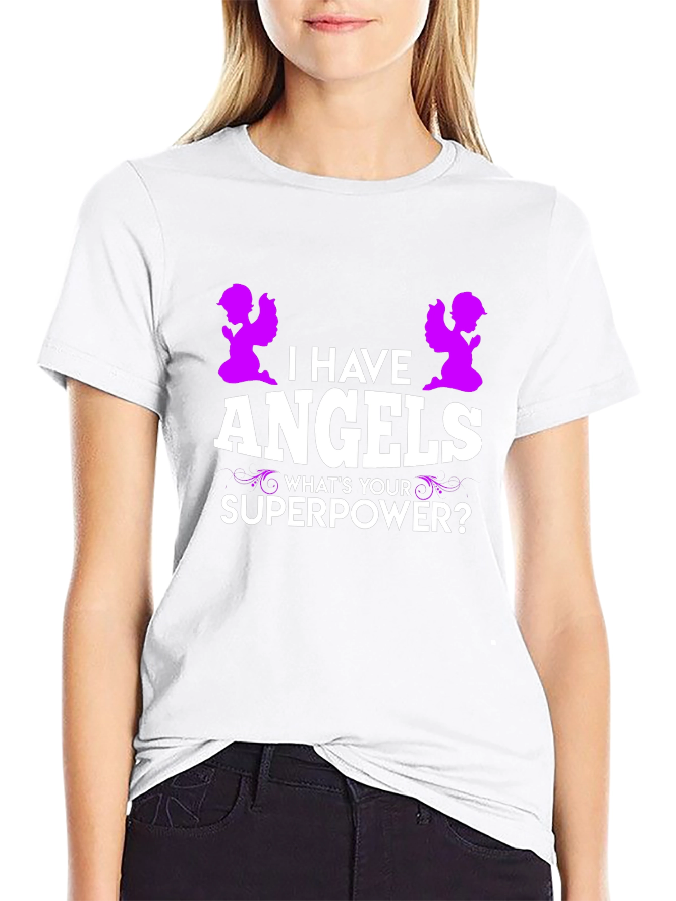 I Have Angels Superpower Graphic T-Shirt