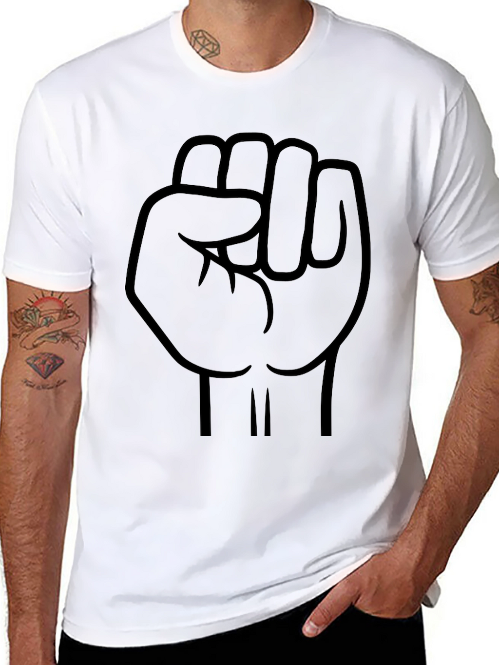 Empowered Fist Graphic T-Shirt - Black