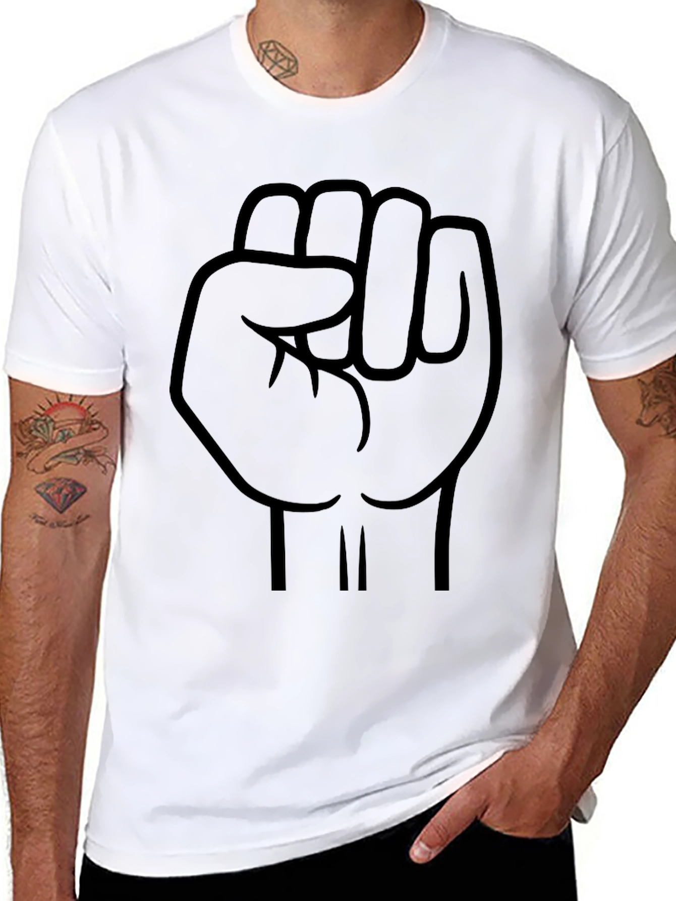 Empowered Fist Graphic T-Shirt - Black