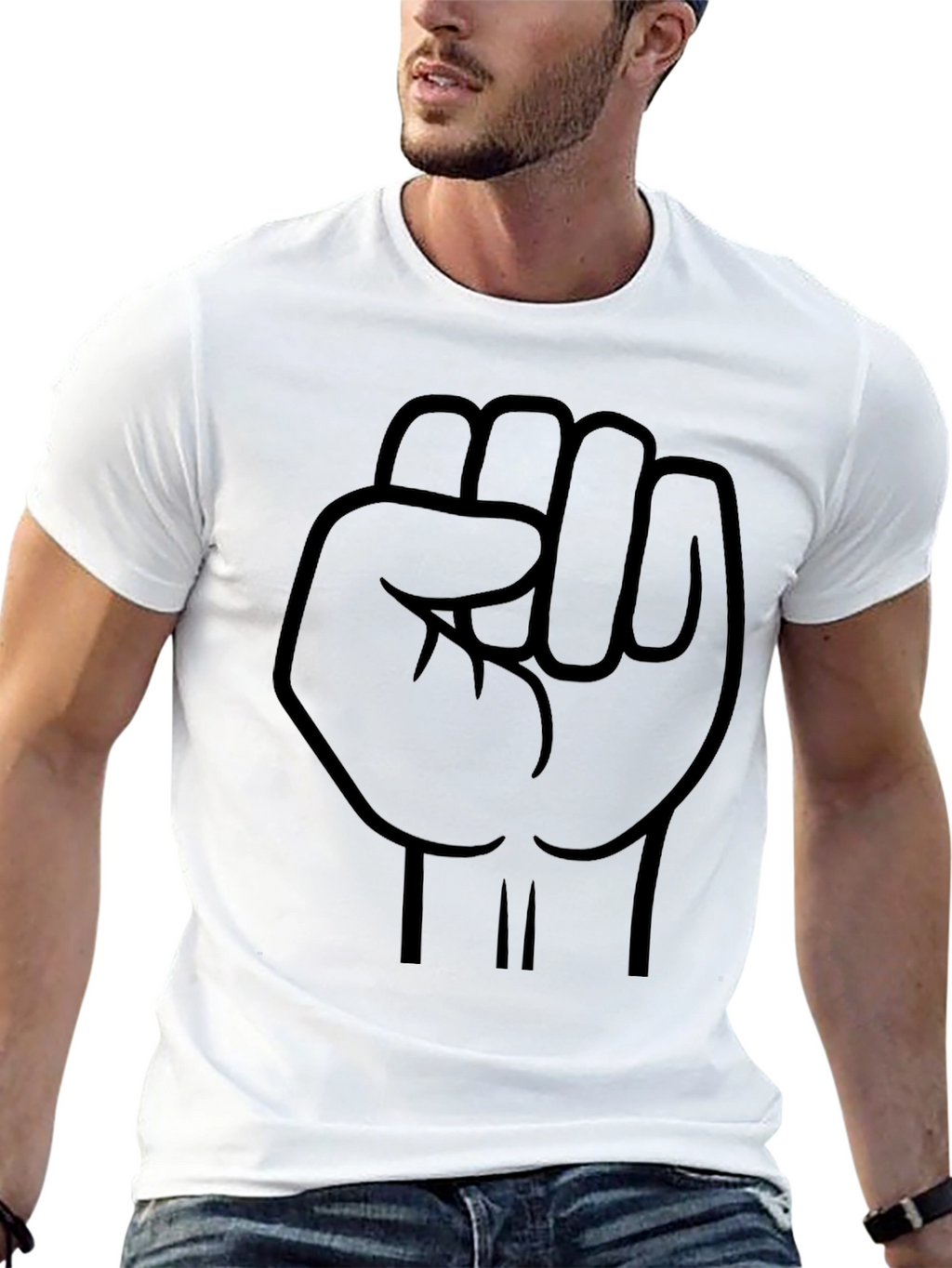 Empowered Fist Graphic T-Shirt - Black