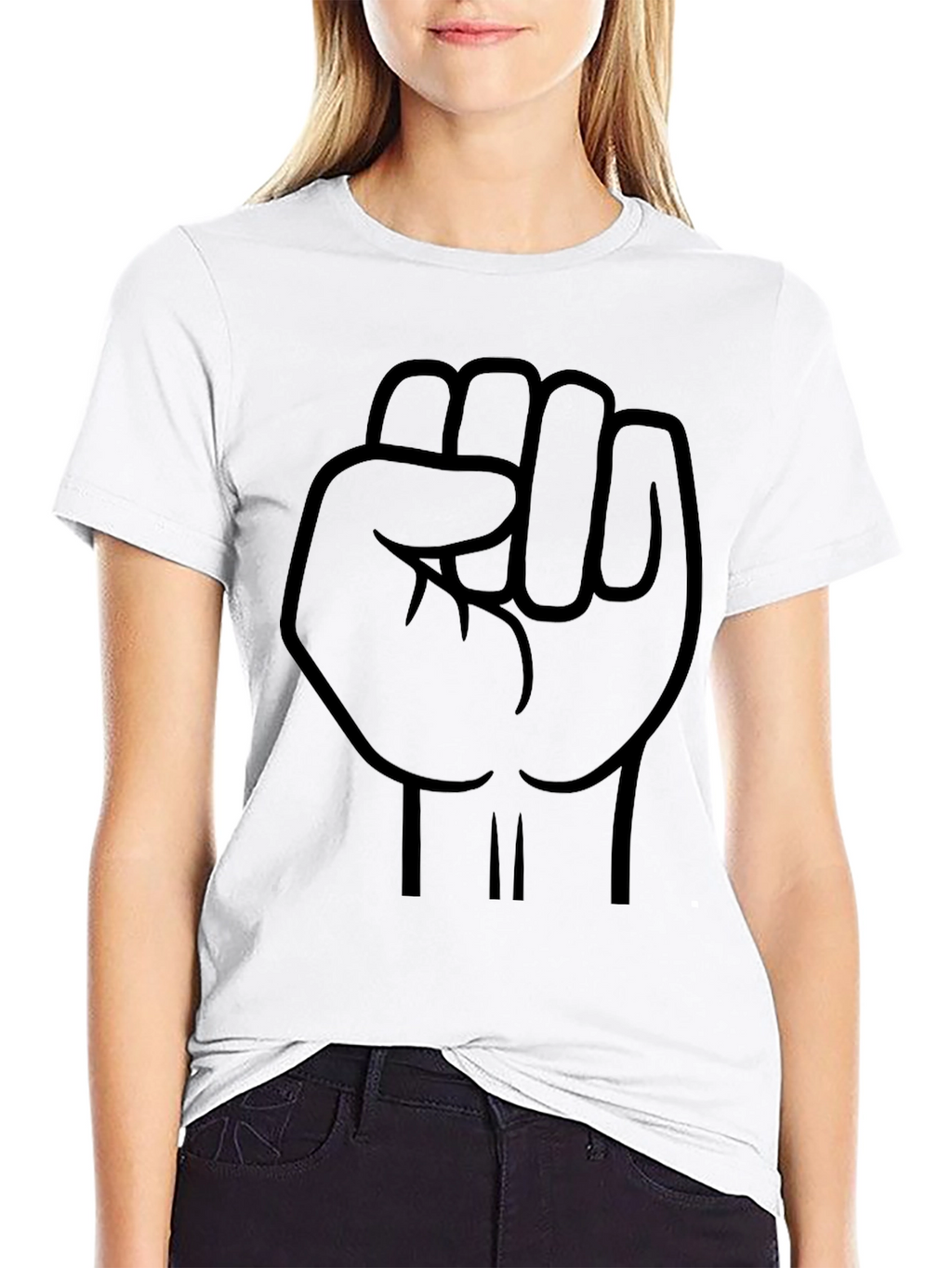Empowered Fist Graphic T-Shirt - Black