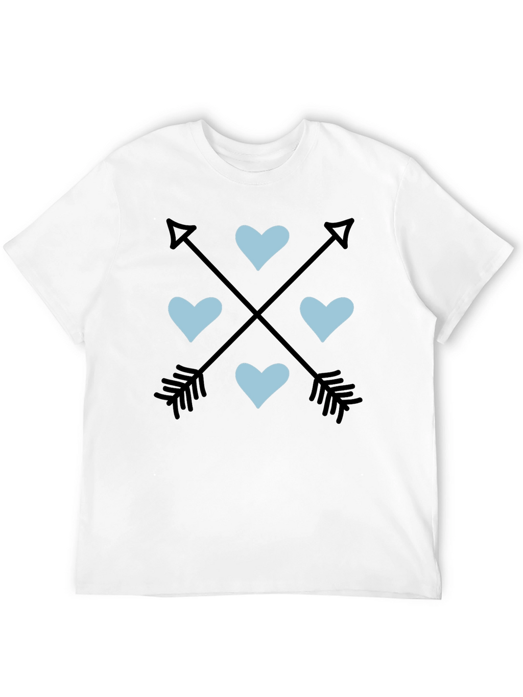 Arrow Heart Graphic Tee - Black Unisex T-Shirt