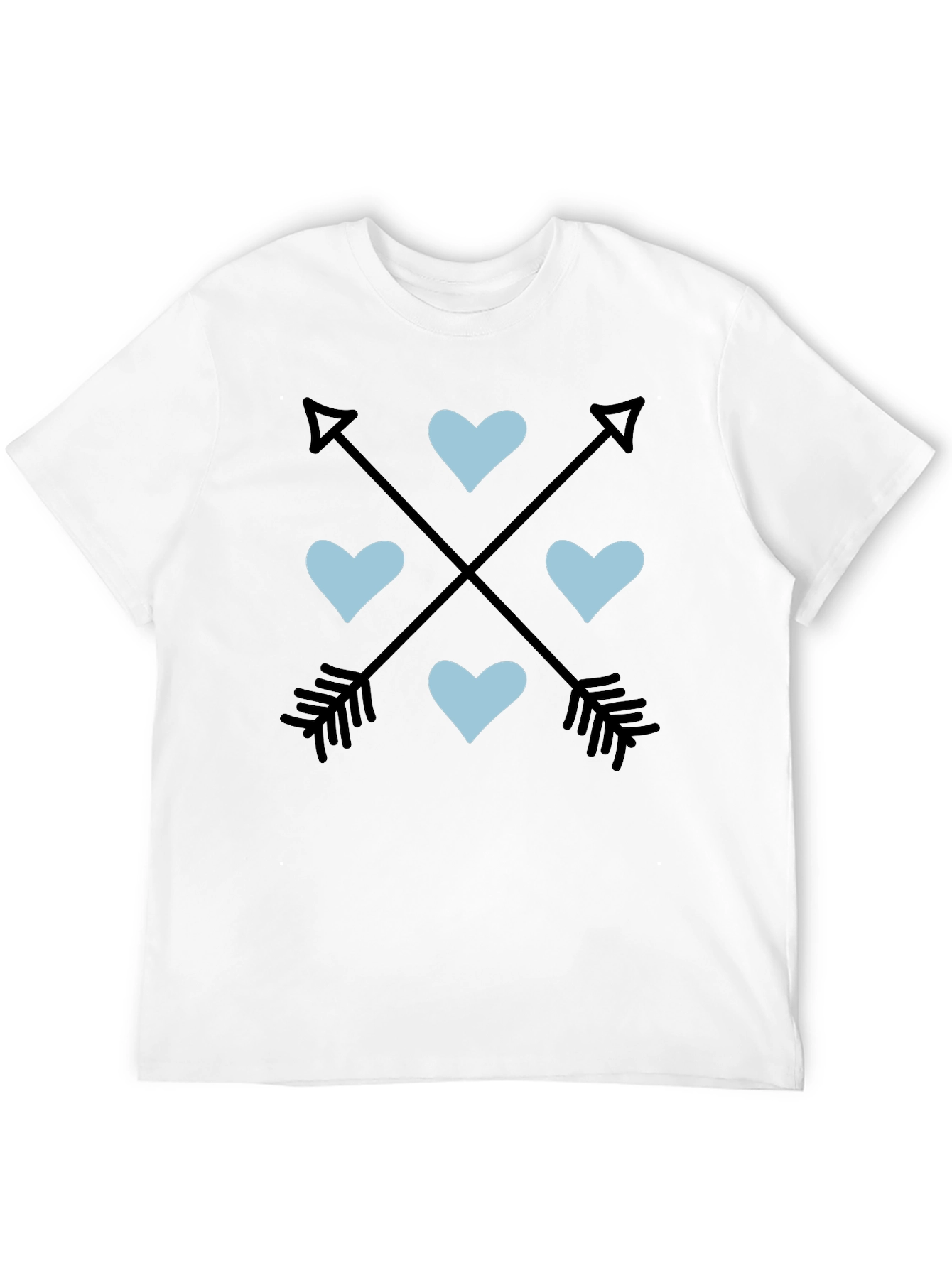 Arrow Heart Graphic Tee - Black Unisex T-Shirt