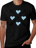 Arrow Heart Graphic Tee - Black Unisex T-Shirt
