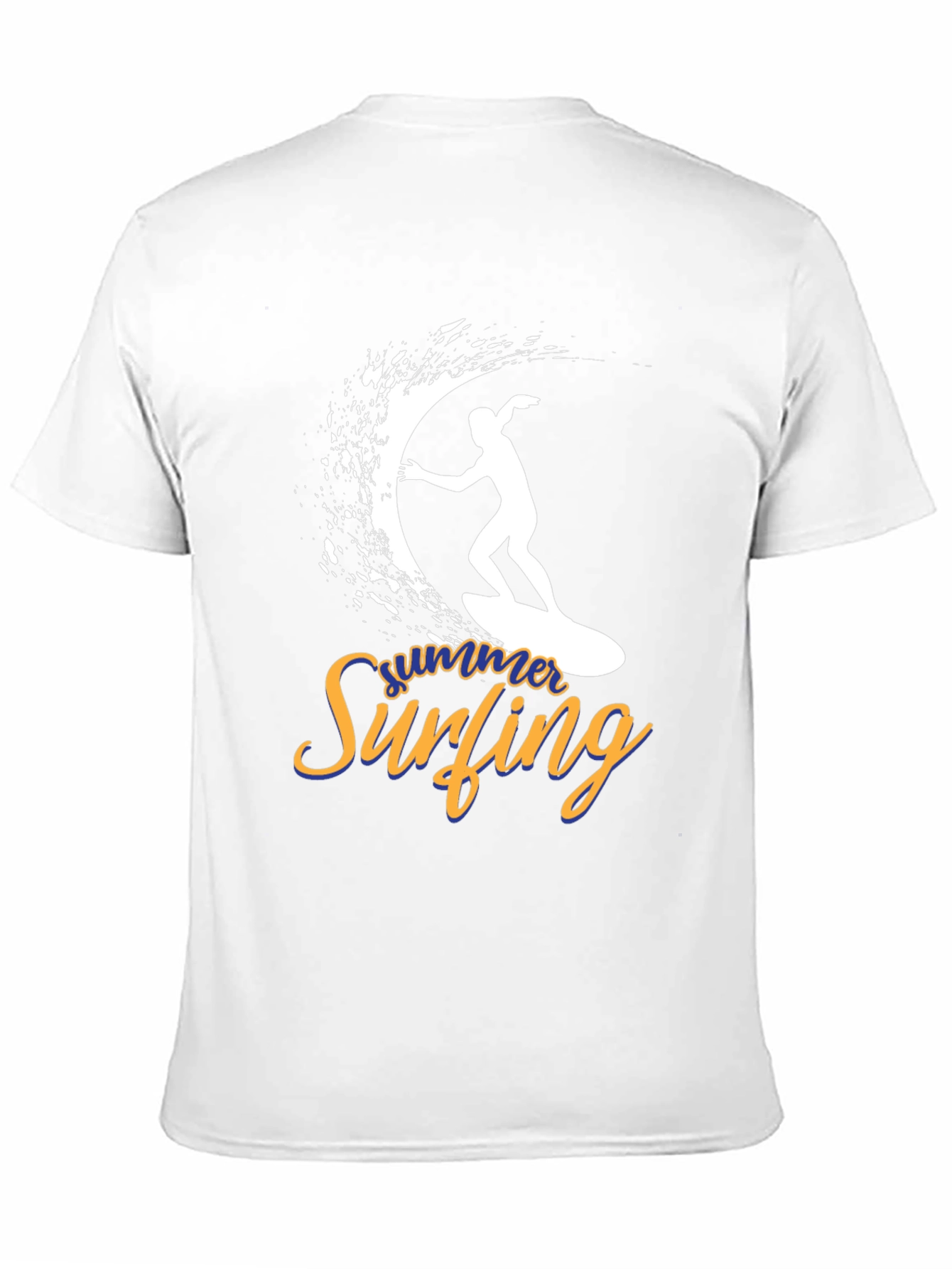 Summer Surfing Graphic T-Shirt - Black