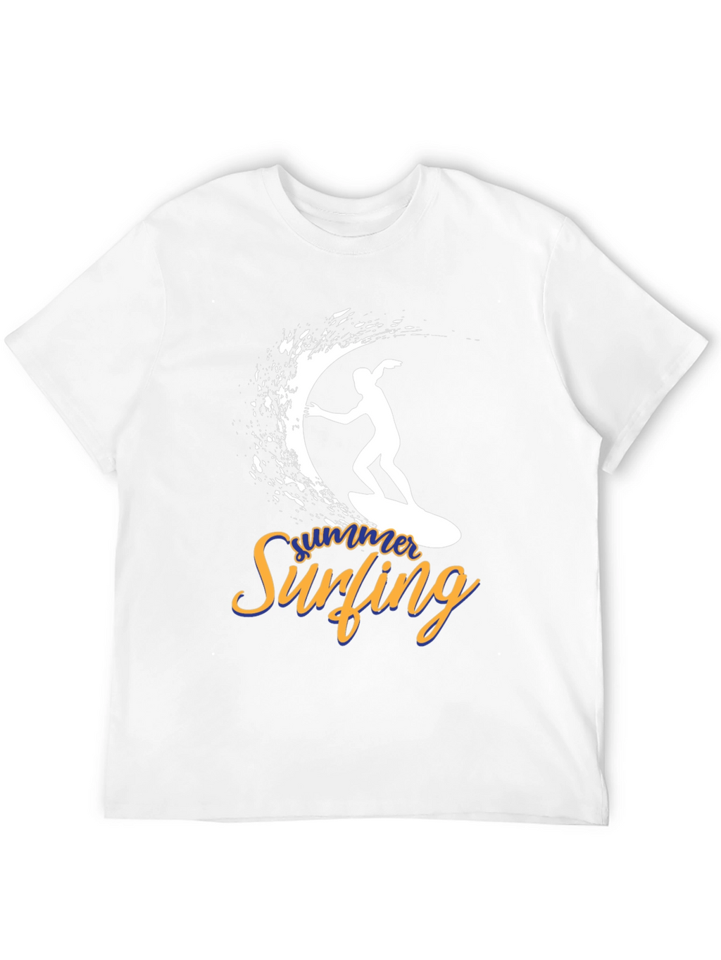 Summer Surfing Graphic T-Shirt - Black