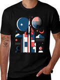 Retro Space Rocket Graphic Tee