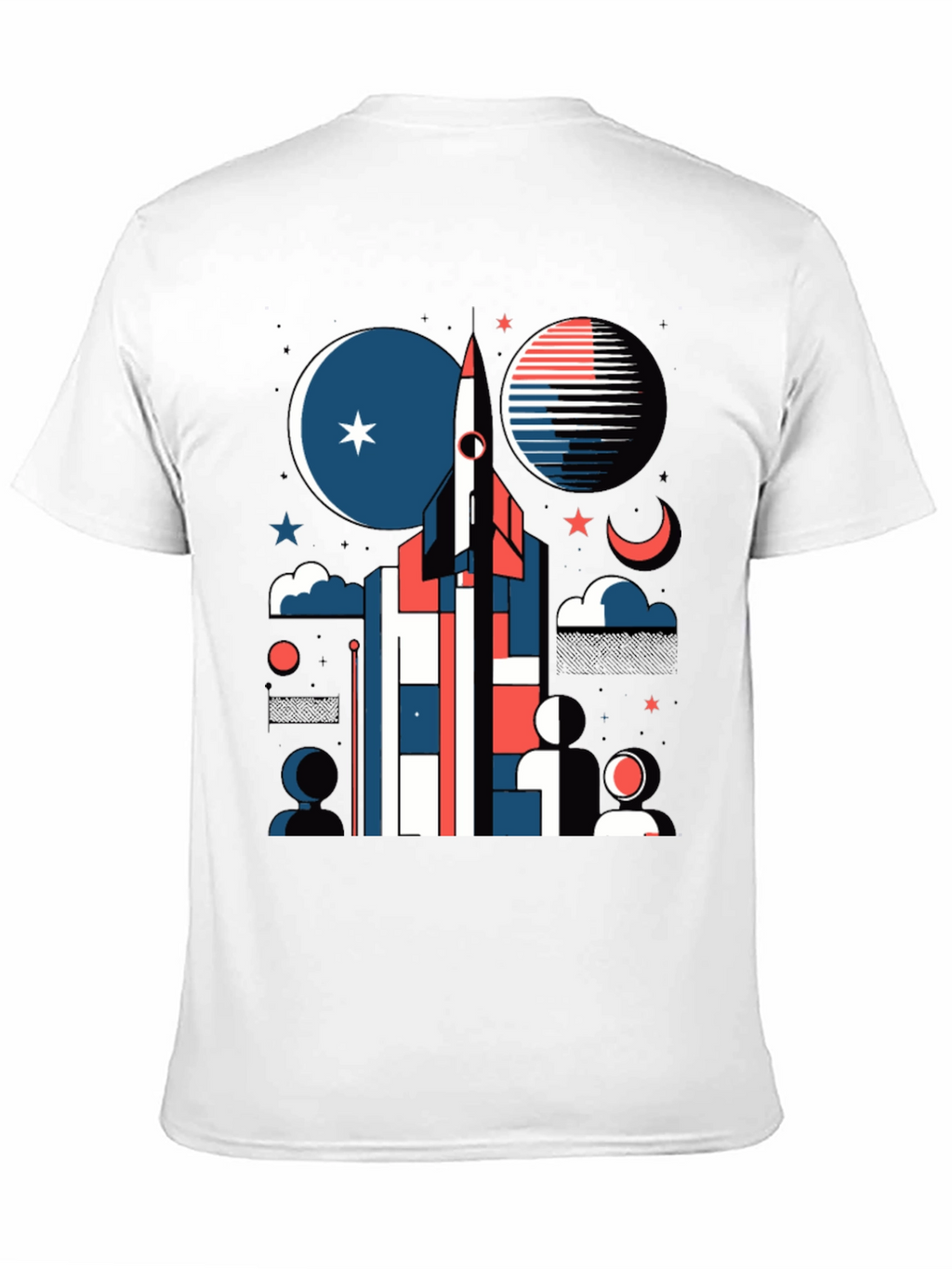 Retro Space Rocket Graphic Tee