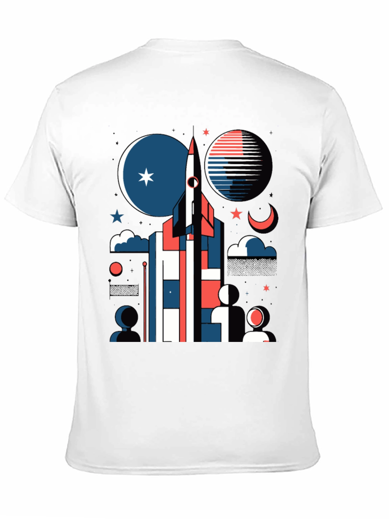 Retro Space Rocket Graphic Tee