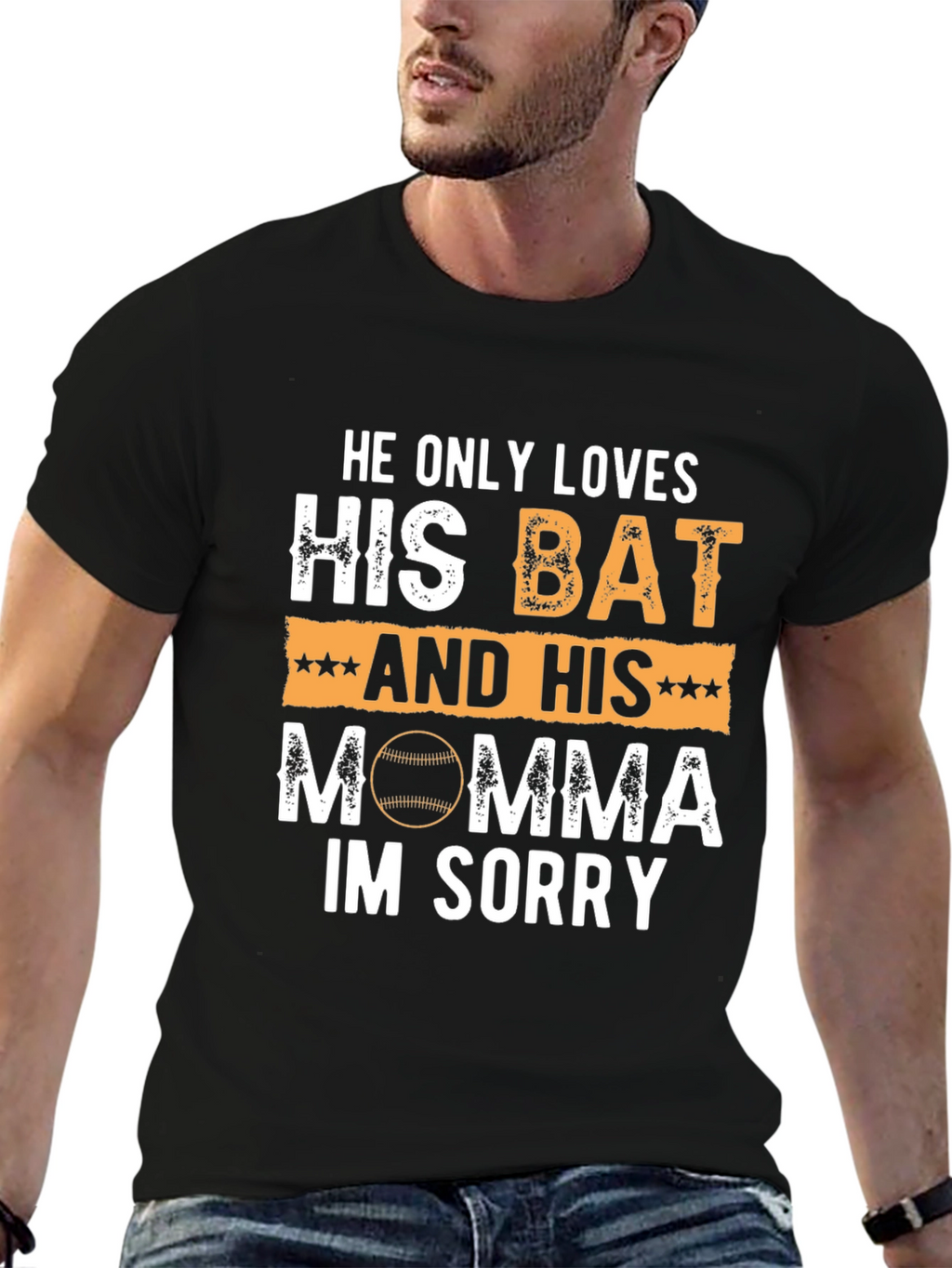 Funny Baseball Mom T-Shirt: Bat & Momma Love!