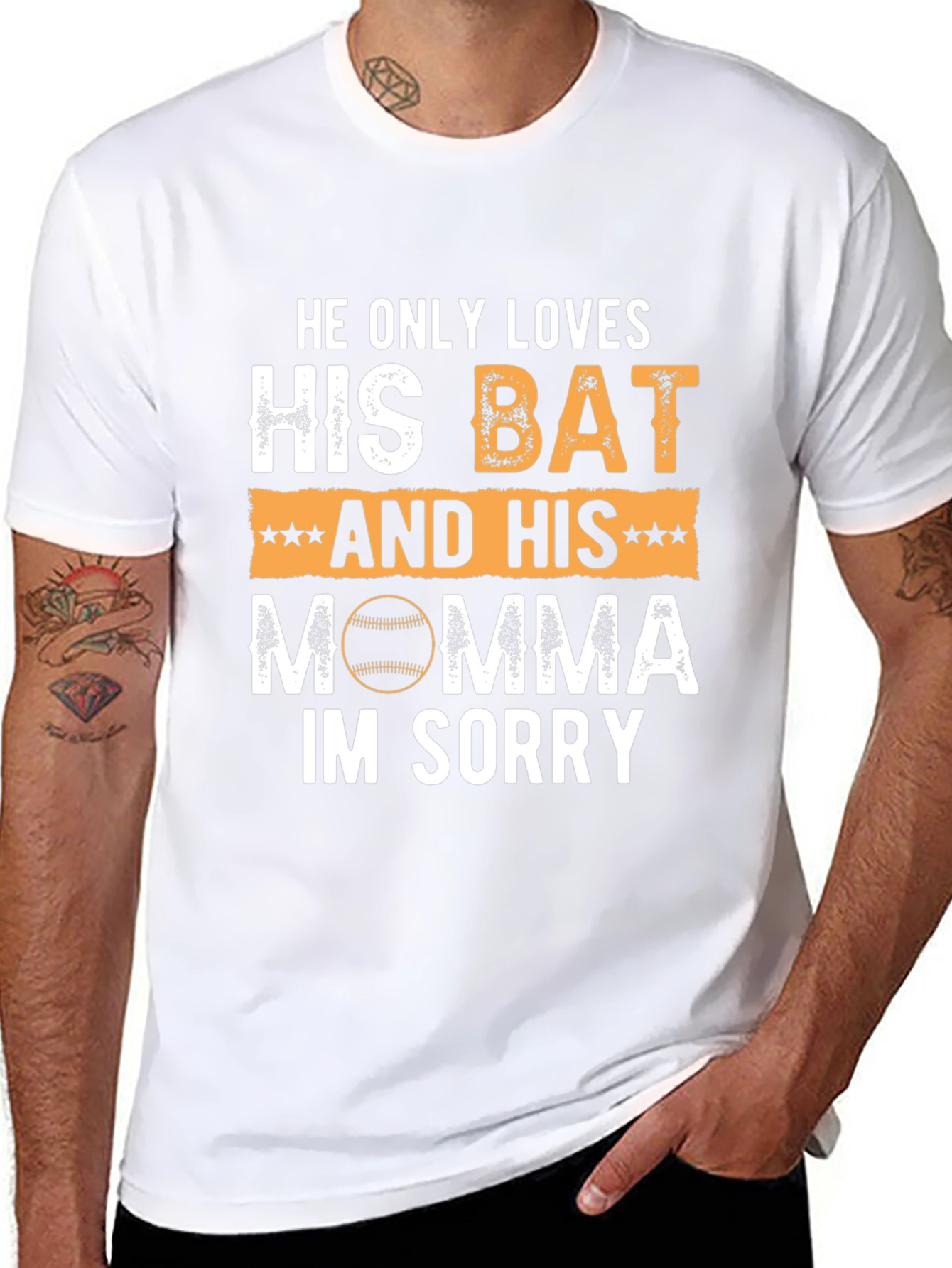 Funny Baseball Mom T-Shirt: Bat & Momma Love!