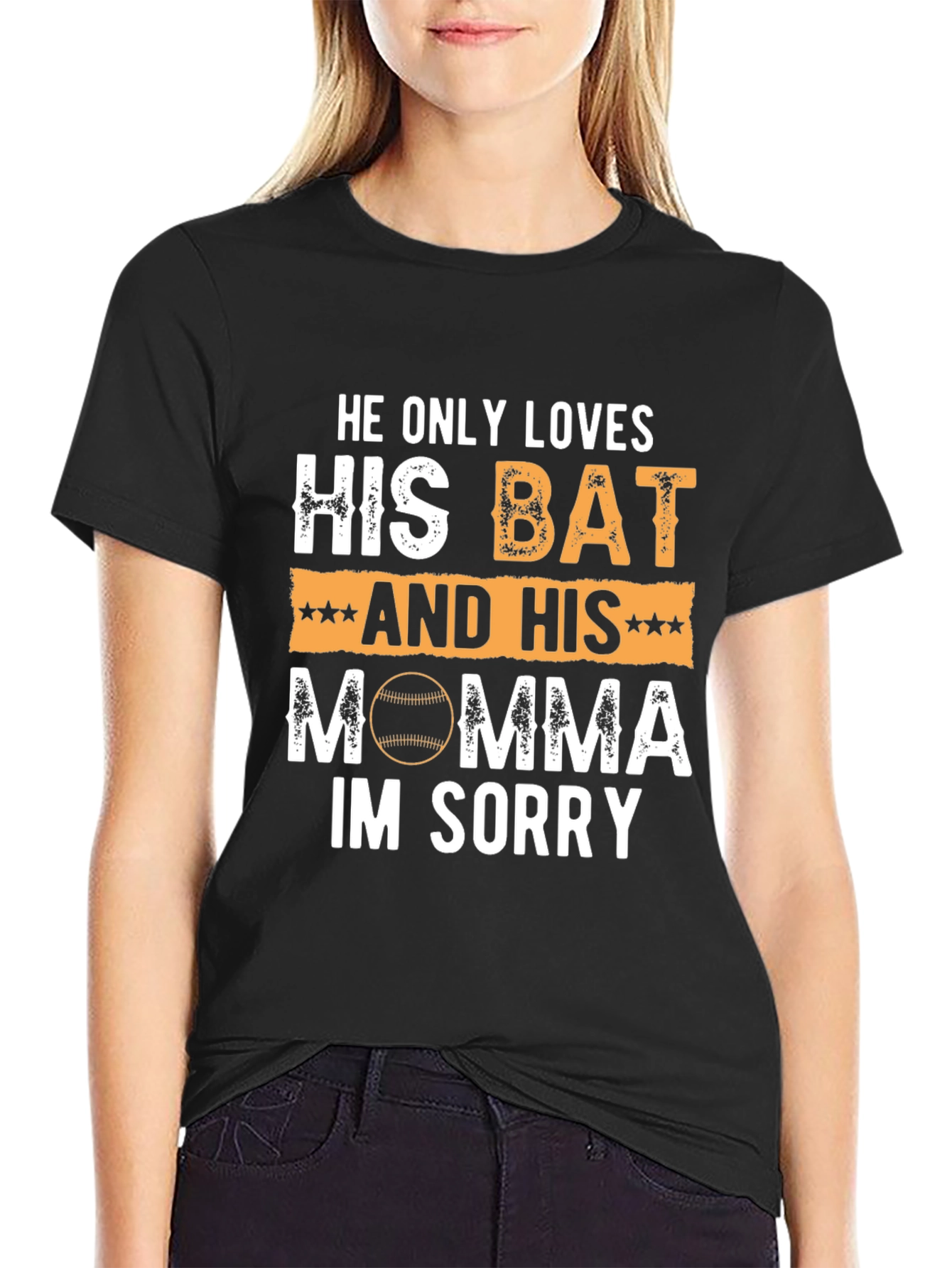 Funny Baseball Mom T-Shirt: Bat & Momma Love!