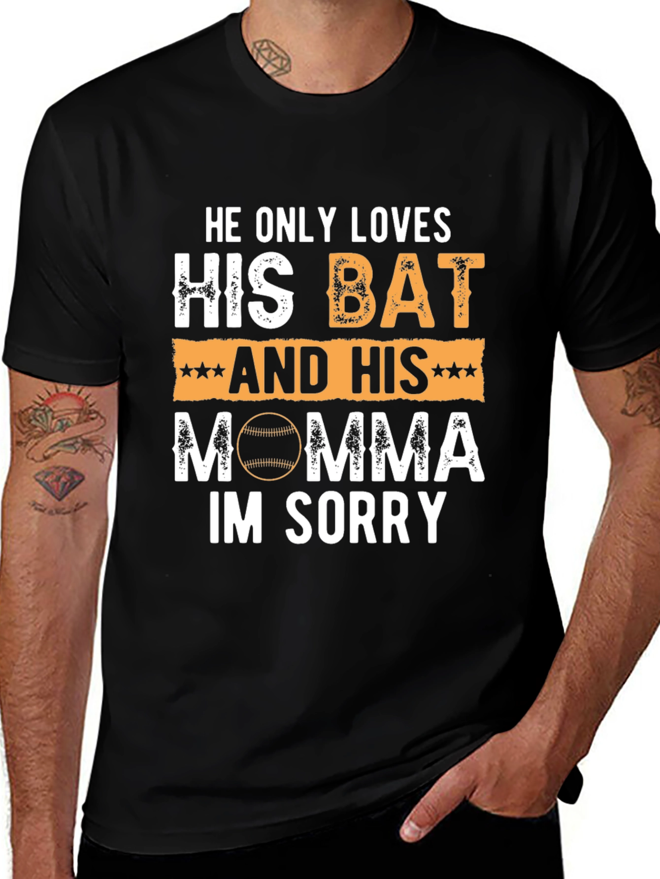 Funny Baseball Mom T-Shirt: Bat & Momma Love!