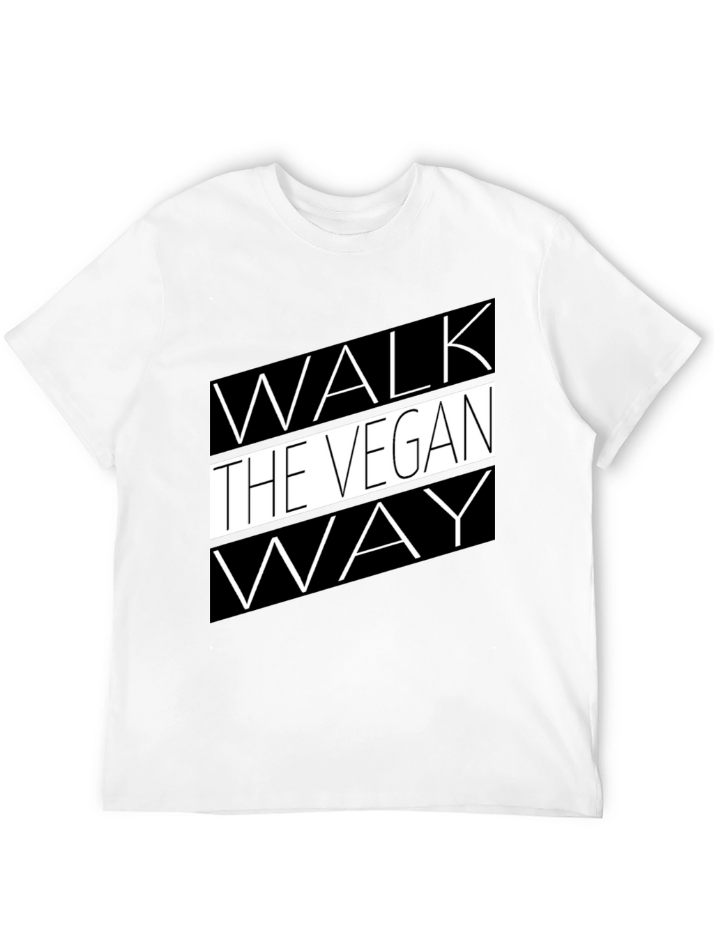 Walk the Vegan Way Black Graphic Tee