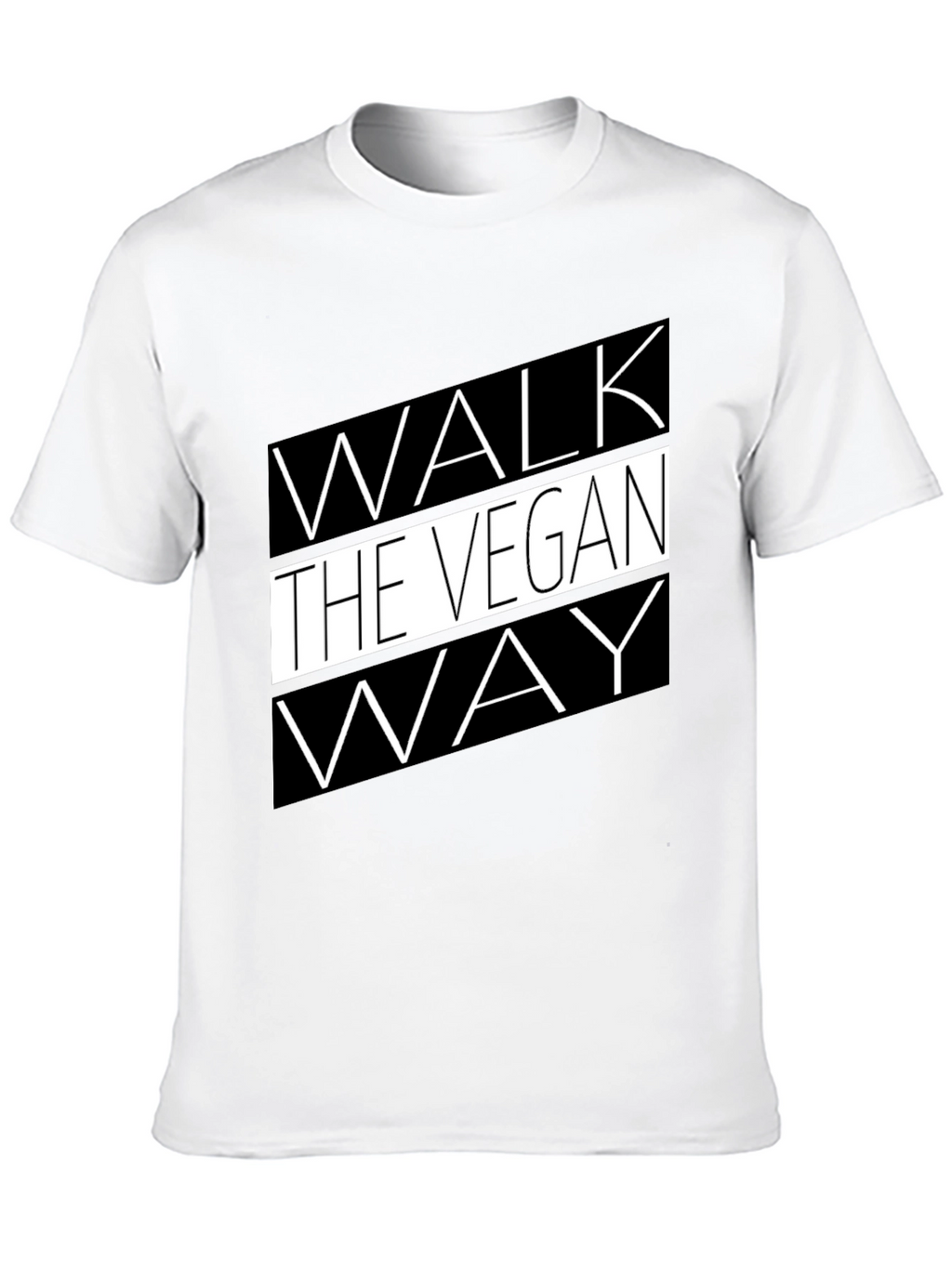 Walk the Vegan Way Black Graphic Tee