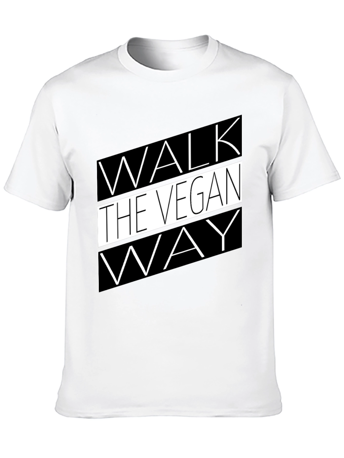 Walk the Vegan Way Black Graphic Tee
