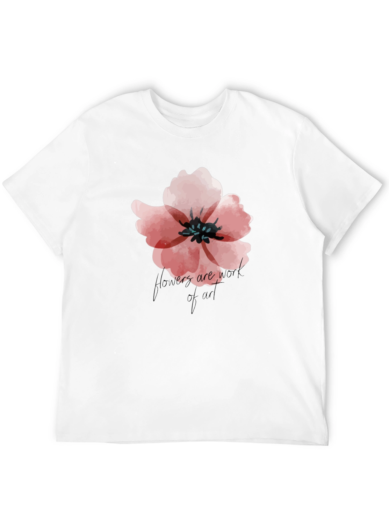 Floral Graphic Black T-Shirt - Flowers Are Art